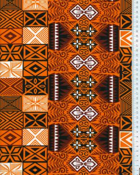 Polynesian fabric FARE Orange - Tissushop